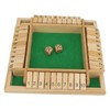 Four Sided Flop Game for Kids Adults Wooden Board Game