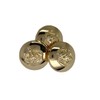 25 Gold Plated Silver Plated Buttons with Engraved Crown -
