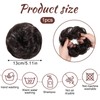 FdcLixuvol 1 Pack Messy Bun Hair Piece, Synthetic Wavy Curly