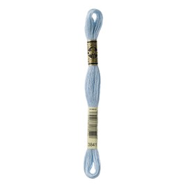DMC 117-3841 Mouline Stranded Cotton Six Strand Embroidery Floss Thread, Pale Baby Blue, 8.7-Yard