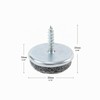 haggiy Felt Gliders Parquet Gliders Screws Diameter 20 mm Nickel-Plated