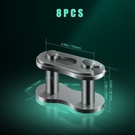 AIEX 8pcs Motorcycle Pocket Bike Chain Pocket Bike Cross Master Link Connector Replacement for Motorcycle 50cc 70cc 90cc 110cc 125cc ATV Quad 4 Wheeler Pocket Bike Made in China 420