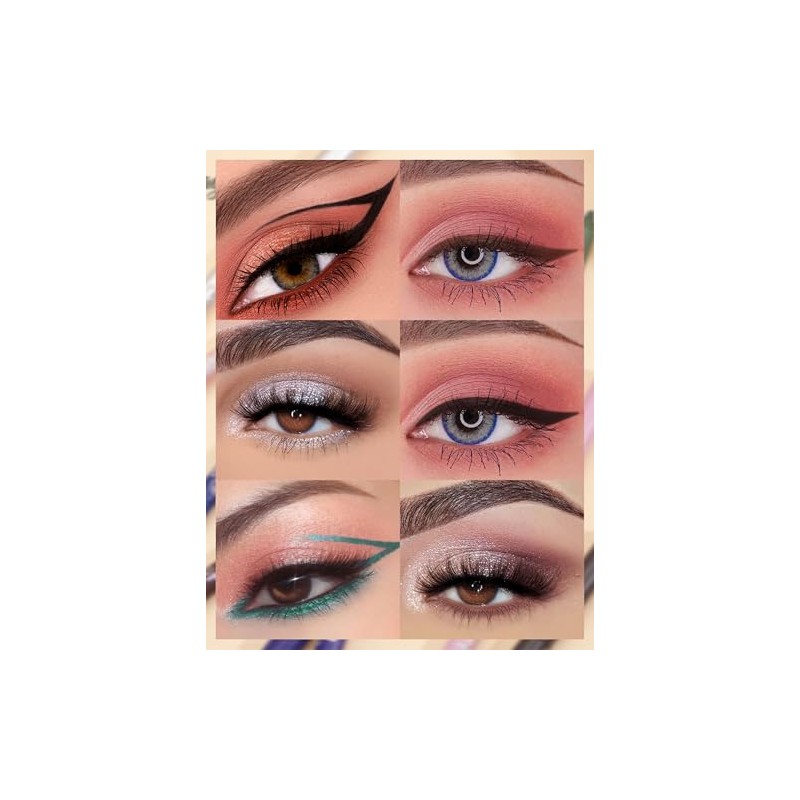 Erinde 2 Pcs Mate Lápiz Delineador de Ojos en Gel