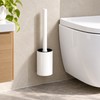 Wall Mounted Toilet Brush and Holder, No-Drill Adhesive Bathroom Cleaning