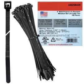 Bar Lok 7.5” Zip Ties – 1000 Pieces, Black – Made in America – Weather, UV & Impact Resistant Plastic Cable Ties for Binding Bundling & Organizing Wire Cable & More – Indoor & Outdoor (7.5", 1000ct)