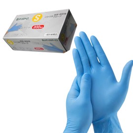 [FUJI　MEDICAL　SERVICE] 【在庫限り・期間限定】大学病院採用モデル ニトリル手袋 ブルー 200枚 検査・検診用 使い捨て手袋 富士メディカルサービス 予防対策 ニトリル 手袋 パウダーフリー 医療 病院 作業用 ニトリル ゴム 手袋(L, ブルー)