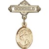 Bonyak Jewelry Saint Medal Collection Gold Filled Baby Badge with