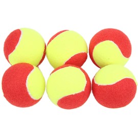 Gernie 6 Pack Kids Tennis Balls, 50% Low Compression, Bulk, Beginners, Training, Pet Dog Play