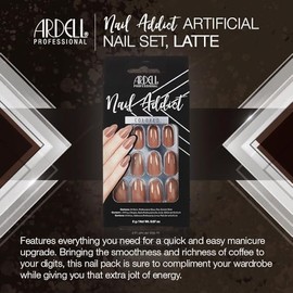Ardell Nail Addict - Juego de uñas artificiales, latte