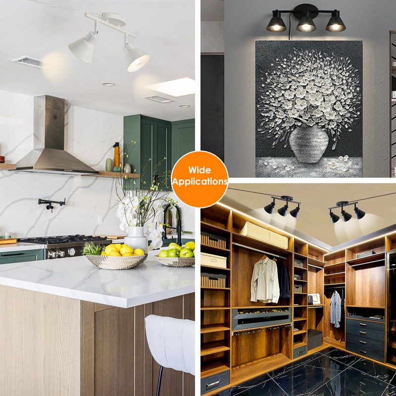 vivihobb 4 Light Plug in Track Lighting Kit,Modern Plug in