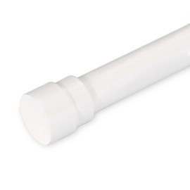 FantasDecor Curtain Rods for Windows 16-121 Inches Adjustable Length 1 Inch Diameter Outdoor, Bedroom, Kitchen, Living Room Curtain Rod with Brackets Simple Finals White