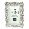 Studio Decor Bejeweled Silver Tone Metal Mini Picture Frame 2 X 3