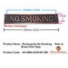 Adonai Hardware Rectangular No Smoking Brass Door Sign - Antique