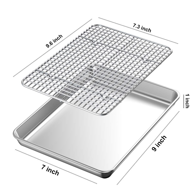 Baking Sheet with Rack Set [2 Pans + 2 Racks],
