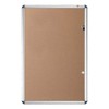 VIZ-PRO Tamperproof Lockable Cork Noticeboard Class 1 Aluminium Framed 48x36