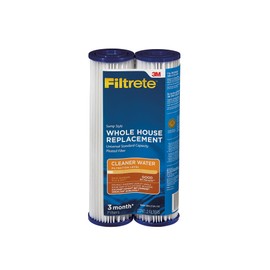 Filtrete Standard Capacity Whole House Pleated Replacement Water Filter 3WH-STDPL-F02, 2 pack, for use with 3WH-STD-S01 System