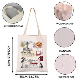 Mystic Falls Tote Bag Vampire TV Show Inspired Gift Salvatore Brothers TVD Merch (DEAR DIARY tote CA)