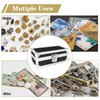 Large Size Lockable Cash Box, Alum Alloy, 1-Row Tray, for