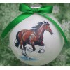 H394 Hand-made Christmas Ornament - horse bay budweiser Clysedale gallop