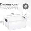 Superio Clear Storage Bins with Lids, 2 Pack- Plastic Storage