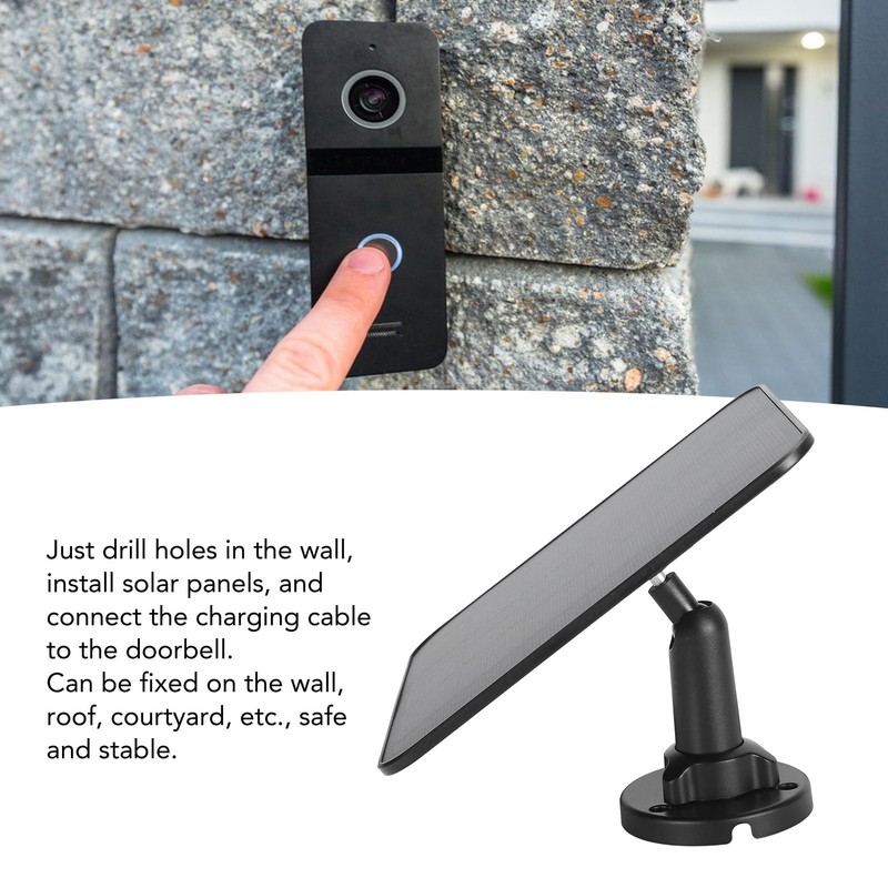 12W Solar Panel Camera, IP66 Waterproof 360 Degree Adjustable Bracket