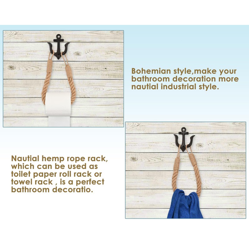 DS. DISTINCTIVE STYLE Nautical Toilet Paper Holder Beach-Themed Wall-Mounted Anchor