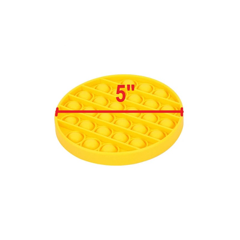 HiTechFix NEW ROUND PUSH POP SILICONE SENSORY FIDGET TOY ANXIETY