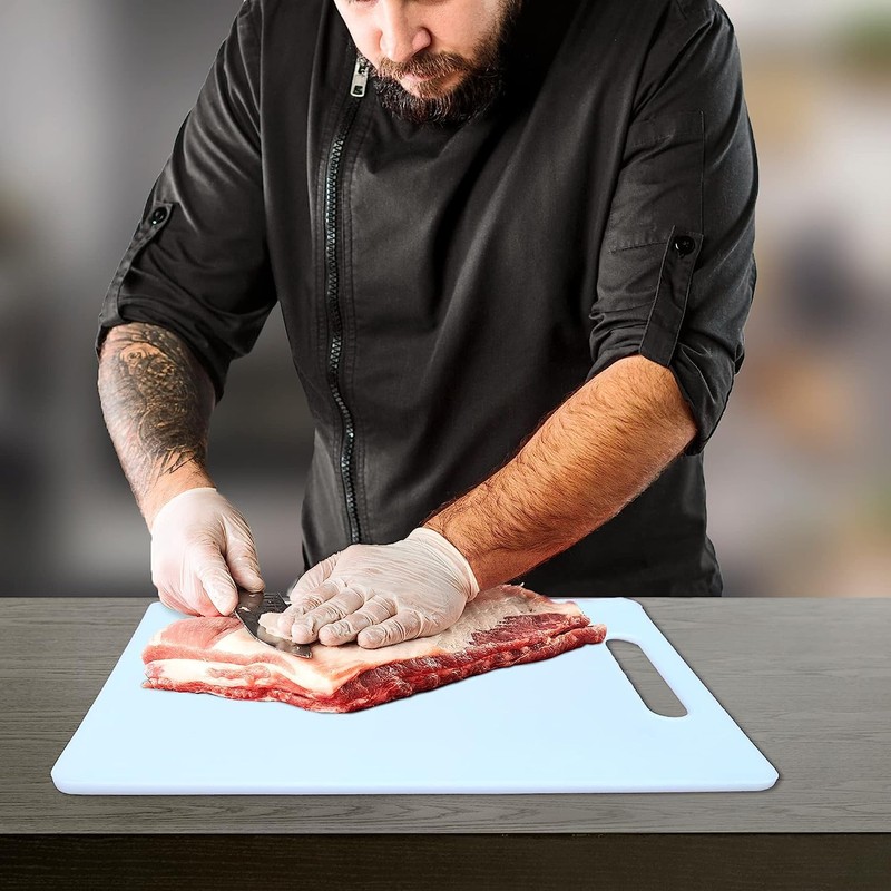 Plastic Thick Chopping/Cutting Board, Juice Grooves, Non-Porous, Handled, Non-Slip, Best