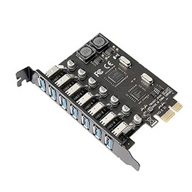 NFHK Adaptador de tarjeta de expansión PCI-E a USB 3.0 HUB PCI Express de 7 puertos 5 Gbps para tarjeta madre