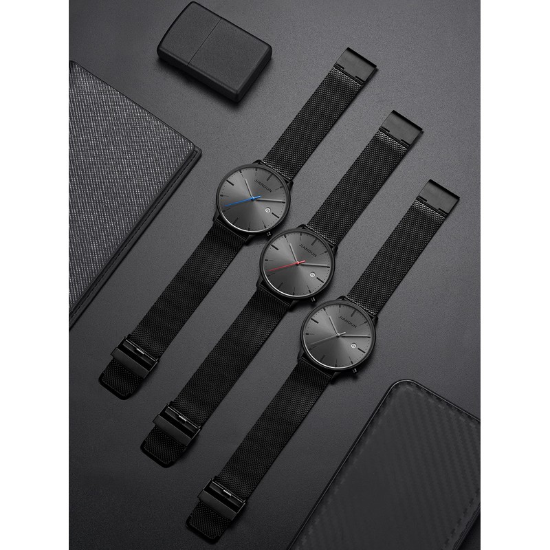 JIANDUN Mens Ultra-Thin Minimalist Wrist Watches for Men Dress Stainless