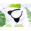 Bonnie Z. Leonardo Velvet Cat Ears Headband Black Padded Cat