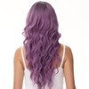 Luxiremi Wig Purple Long Hair Wigs Synthetic 65 cm Adjustable