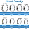 Tnisesm 16Pcs 8 Sizes T-Bolt Hose Clamps, 304 Stainless Steel