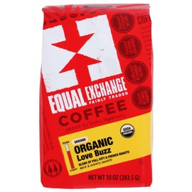 Equal Exchange Organic Ground Love Buzz Drip Coffee, 10 oz Pack 6