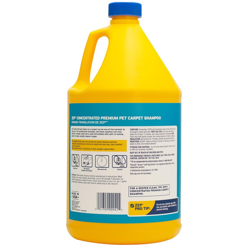 Zep Premium Pet Carpet Shampoo - 1 Gallon (Case of