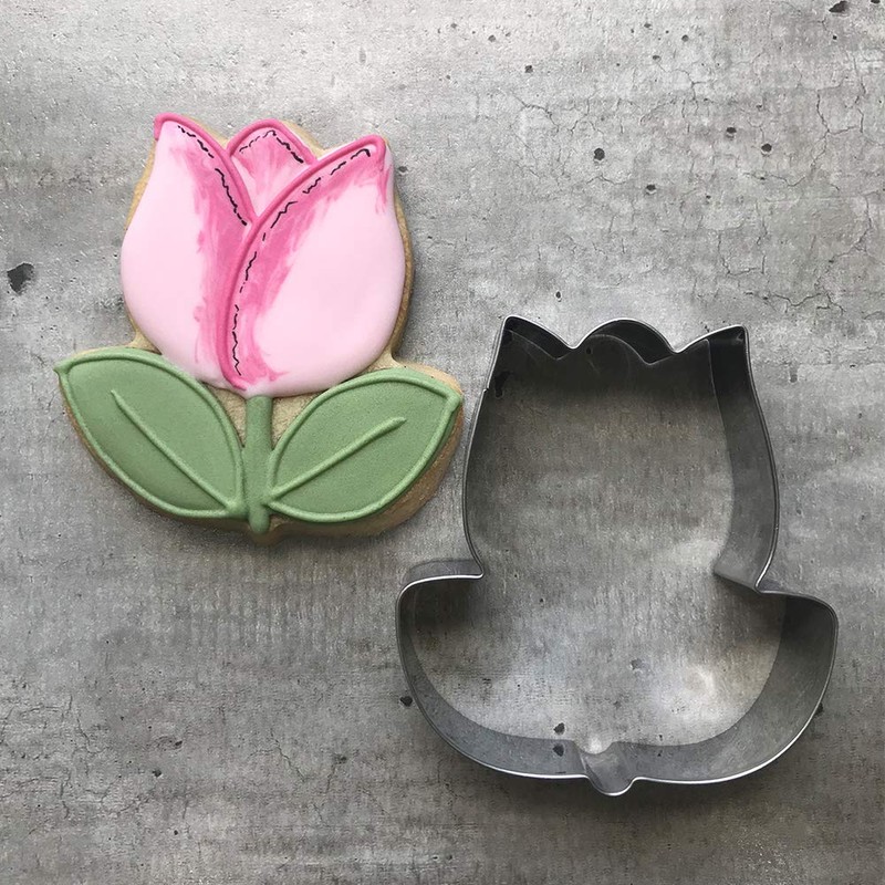 LILIAO Tulip Flower Cookie Cutter - 3.4 x 3.7 inches
