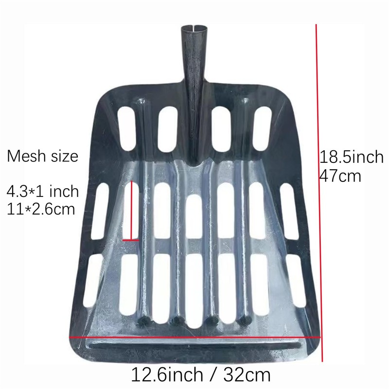 ZenithPrime Gardening Grain Shovel, Manganese Steel Farm Sieve Shovel, Spade
