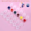 Caffox 240-Piece Empty Paint Pot, 40 Strips Acrylic Mini Paint