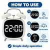 Digital Alarm Clock with Loud Double Bell Alarm for Heavy