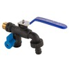 Garden Watering 1/2" bsp Outdoor Double Outlet PVC Lever tap