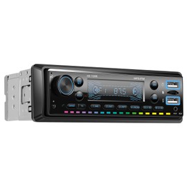 Auometo Car Audio, 1 din, Bluetooth 5.0 Compatible, Wireless Mic, Compatible with Car Stereo, FM, USB, TF Card, AUX, Car MP3 Player, MP3 WMA WAV FLAC New