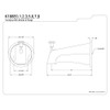 Kingston Brass K188E7 Showerscape Diverter Tub Spout with Flange, Brushed