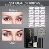 Eyebrow Stamp Stencil Kit Medium Brown, Long-Lasting Brow Makeup with