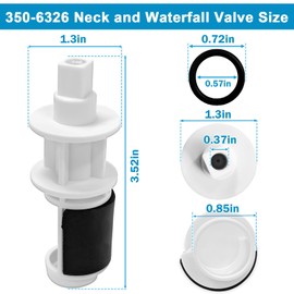 BigEmpty Hot Tub 1 Inch ON/Off Neck and Waterfall Valve Insert Diverter Gate with O-Rings, Compatible with Marquis Spas 350-6326 350-6417 Hot Tub Replacement Parts