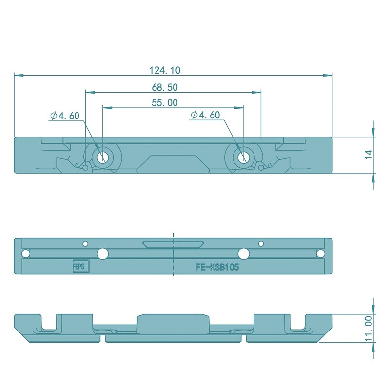 FEPS Lock Toggle Strike Plate FE-KSB105 Replacement for Winkhaus WSK105