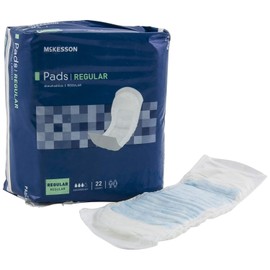 MCKESSON Bladder Control Pad McKesson 8.5" Length Moderate Absorbency Polymer Unisex (#PADLT, Sold Per Case)
