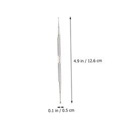 Gatuida 5pcs Stainless Steel Nail Diamond Pen Set Convenient Dual Head Manicure Tool for DIY Nail Art Designs Durable Easy to Clean for Home Manicure