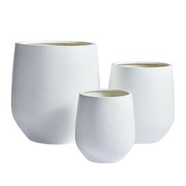 DTY Signature Mount Wilson 1-Piece Fiberstone Tapered Planter for Indoor/Outdoor, Gray, 16.7" H x 15" Dia (11.7" Opening) - Medium