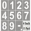 4 Inch Large Number Stencils for Painting - 11 Pack