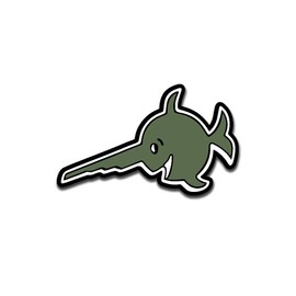 Sticker Alfashirt Sawfish Olive UBoot 96 Logo Swordfish U Boat 7 cm #A5905